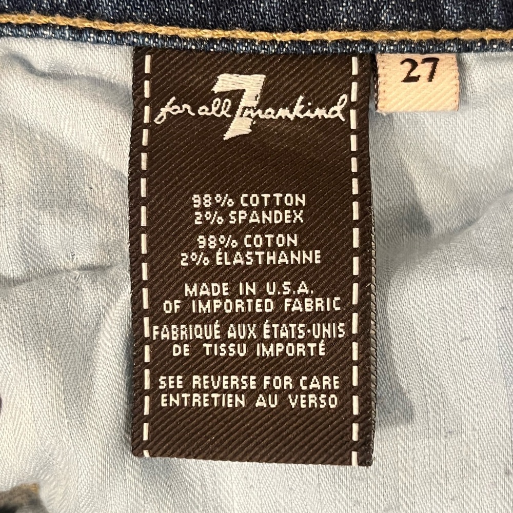7 For All Mankind Dark Wash Jeans - Picture 5 of 5